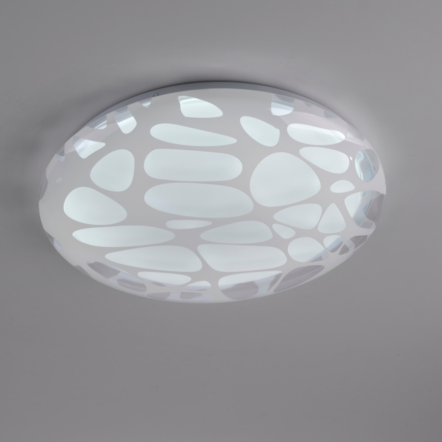 JUST LIGHT. 14009-16 - LED prigušiva plafonska svetiljka ART PLAFO LED/20W/230V 2700-6500K prečnik 38 cm bela + sa daljinskim upravljačem