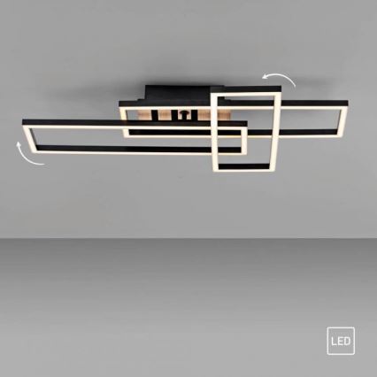 JUST LIGHT. 14051-79 - LED plafonsko svetlo AKUSTIKA LED/20,5W/230V hrast/crna