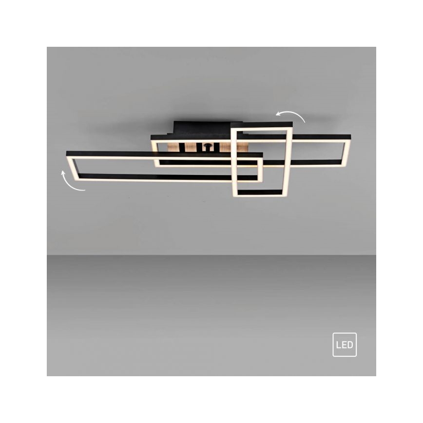 JUST LIGHT. 14051-79 - LED plafonsko svetlo AKUSTIKA LED/20,5W/230V hrast/crna