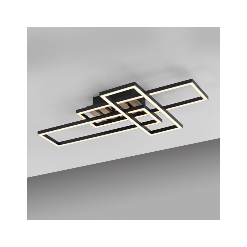 JUST LIGHT. 14051-79 - LED plafonsko svetlo AKUSTIKA LED/20,5W/230V hrast/crna