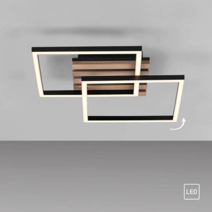 JUST LIGHT. 14053-79 - LED plafonsko svetlo AKUSTIKA LED/15W/230V hrast/crna