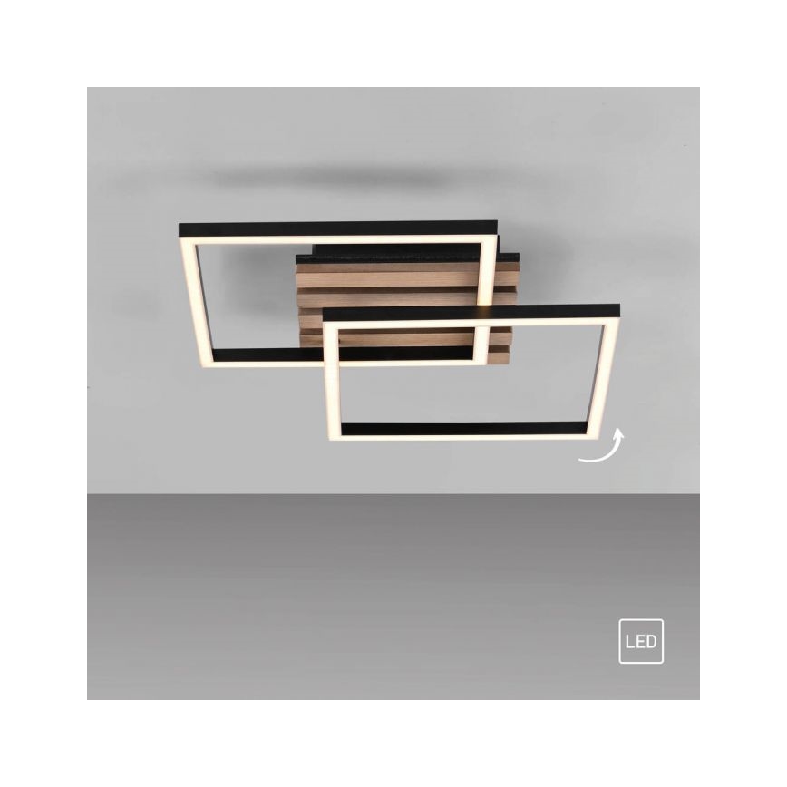 JUST LIGHT. 14053-79 - LED plafonsko svetlo AKUSTIKA LED/15W/230V hrast/crna