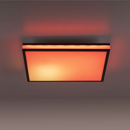 JUST LIGHT. 14110-18 - LED RGBW prigušiva plafonska svetiljka MARIO BLACK LED/19,5W/230V 2700-5000K + daljinski upravljač