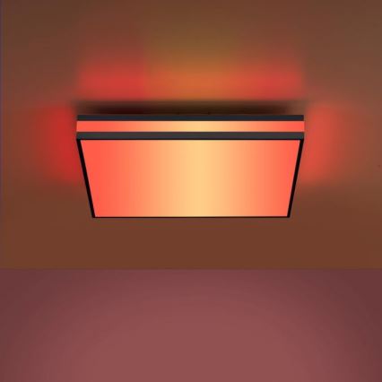 JUST LIGHT. 14110-18 - LED RGBW prigušiva plafonska svetiljka MARIO BLACK LED/19,5W/230V 2700-5000K + daljinski upravljač