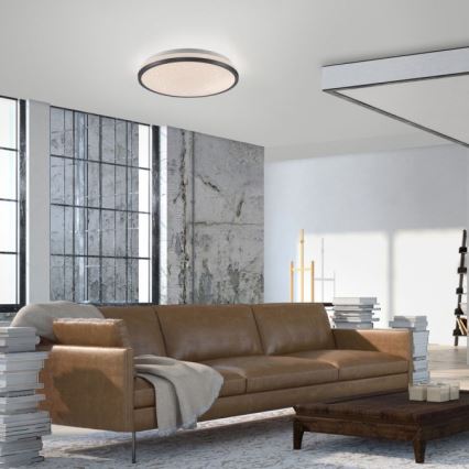 JUST LIGHT. 14293-18 - LED prigušiva stropna svetiljka KYLE LED/10W/230V pr. 28 cm crna