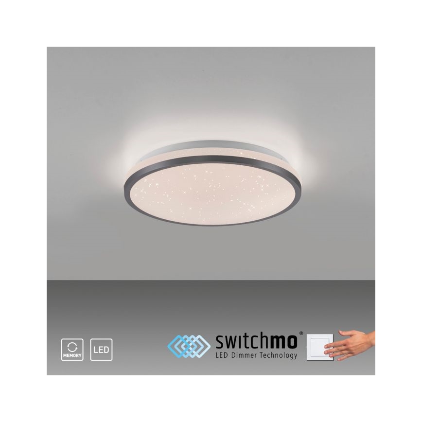 JUST LIGHT. 14293-18 - LED prigušiva stropna svetiljka KYLE LED/10W/230V pr. 28 cm crna