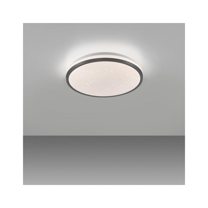 JUST LIGHT. 14293-18 - LED prigušiva stropna svetiljka KYLE LED/10W/230V pr. 28 cm crna