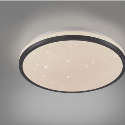 JUST LIGHT. 14293-18 - LED prigušiva stropna svetiljka KYLE LED/10W/230V pr. 28 cm crna