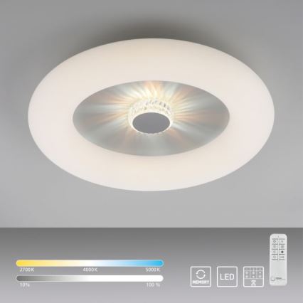 JUST LIGHT. 14383-16 - VERTIGO LED prigušiva plafonska svetiljka LED/26W/230V 2700-5000K, bela + daljinski upravljač