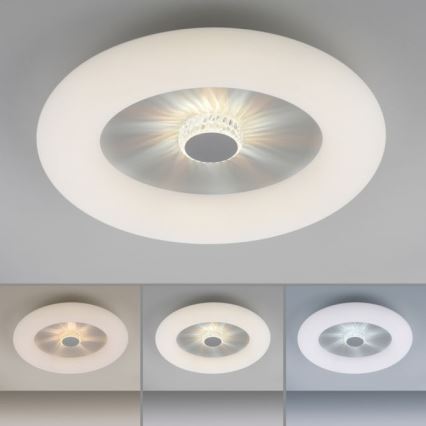 JUST LIGHT. 14383-16 - VERTIGO LED prigušiva plafonska svetiljka LED/26W/230V 2700-5000K, bela + daljinski upravljač