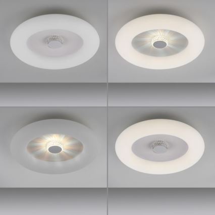 JUST LIGHT. 14383-16 - VERTIGO LED prigušiva plafonska svetiljka LED/26W/230V 2700-5000K, bela + daljinski upravljač