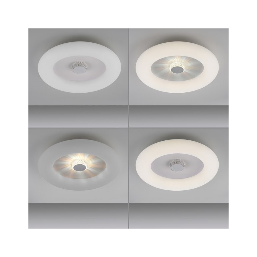 JUST LIGHT. 14383-16 - VERTIGO LED prigušiva plafonska svetiljka LED/26W/230V 2700-5000K, bela + daljinski upravljač