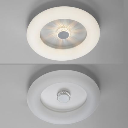 JUST LIGHT. 14383-16 - VERTIGO LED prigušiva plafonska svetiljka LED/26W/230V 2700-5000K, bela + daljinski upravljač