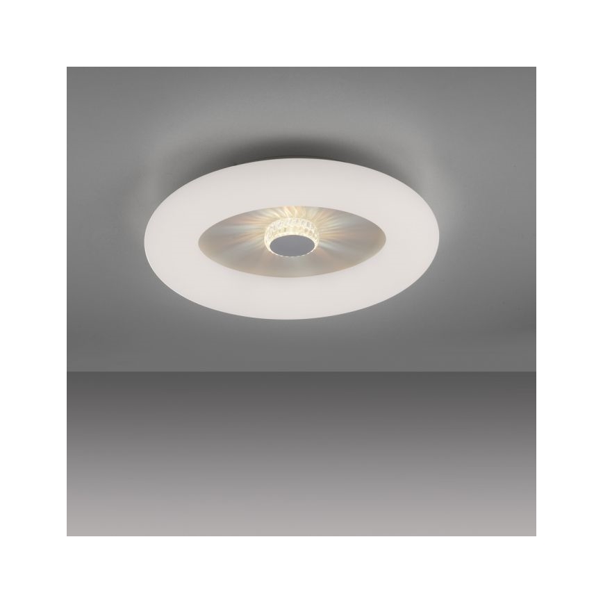 JUST LIGHT. 14383-16 - VERTIGO LED prigušiva plafonska svetiljka LED/26W/230V 2700-5000K, bela + daljinski upravljač