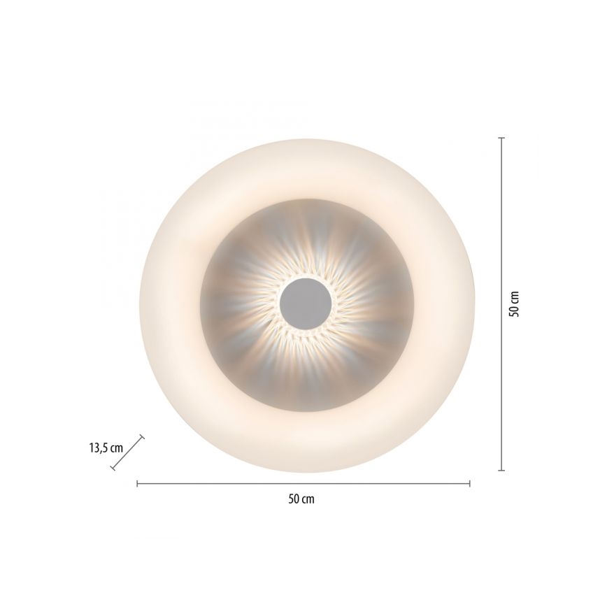 JUST LIGHT. 14383-16 - VERTIGO LED prigušiva plafonska svetiljka LED/26W/230V 2700-5000K, bela + daljinski upravljač