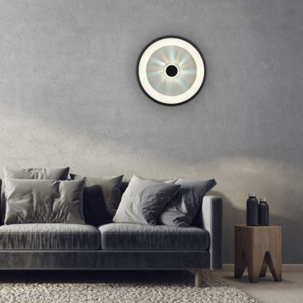 JUST LIGHT. 14384-18 - LED prigušiva plafonska lampa VERTIGO LED/29W/230V 2700-5000K crna + daljinski upravljač