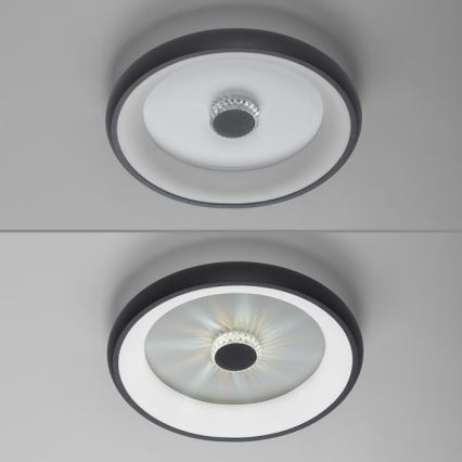 JUST LIGHT. 14384-18 - LED prigušiva plafonska lampa VERTIGO LED/29W/230V 2700-5000K crna + daljinski upravljač