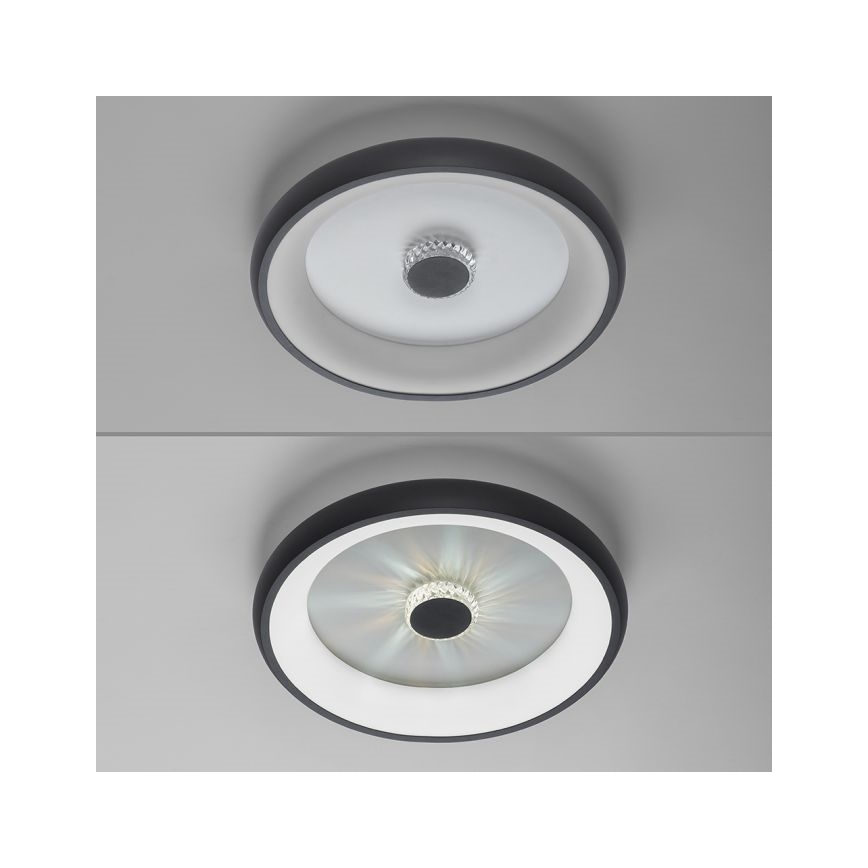 JUST LIGHT. 14384-18 - LED prigušiva plafonska lampa VERTIGO LED/29W/230V 2700-5000K crna + daljinski upravljač