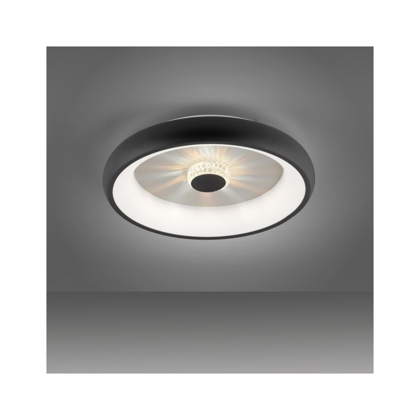 JUST LIGHT. 14384-18 - LED prigušiva plafonska lampa VERTIGO LED/29W/230V 2700-5000K crna + daljinski upravljač