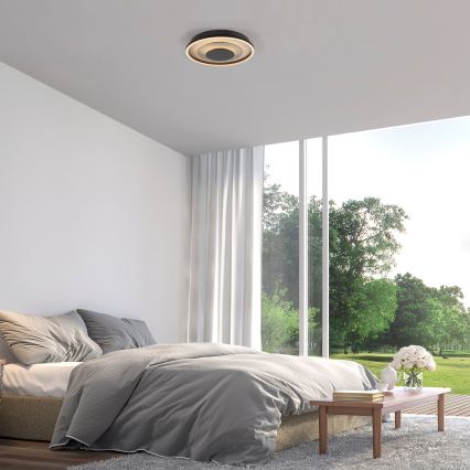 JUST LIGHT. 14409-21 - LED stropno svetilo GLITTY LED/22W/230V prečnik 40 cm crna