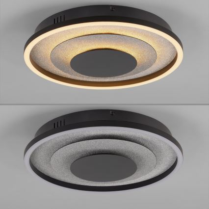 JUST LIGHT. 14409-21 - LED stropno svetilo GLITTY LED/22W/230V prečnik 40 cm crna