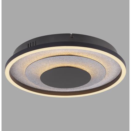 JUST LIGHT. 14409-21 - LED stropno svetilo GLITTY LED/22W/230V prečnik 40 cm crna