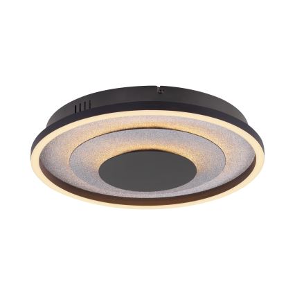 JUST LIGHT. 14409-21 - LED stropno svetilo GLITTY LED/22W/230V prečnik 40 cm crna