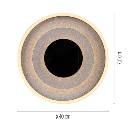 JUST LIGHT. 14409-21 - LED stropno svetilo GLITTY LED/22W/230V prečnik 40 cm crna