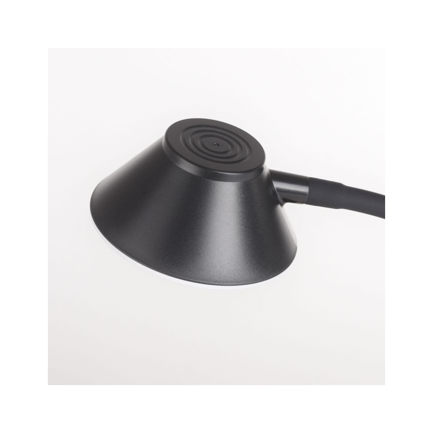 JUST LIGHT. 14414-18 - LED prigušiva fleksibilna dodirna stona lampa sa bežičnim punjenjem PUCKI LED/4,5W/230V crna