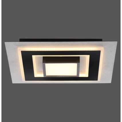 JUST LIGHT. 14439-21 - LED plafonsko svetlo CICHIO LED/18,5W/230V + LED/9W 40x40 cm crna