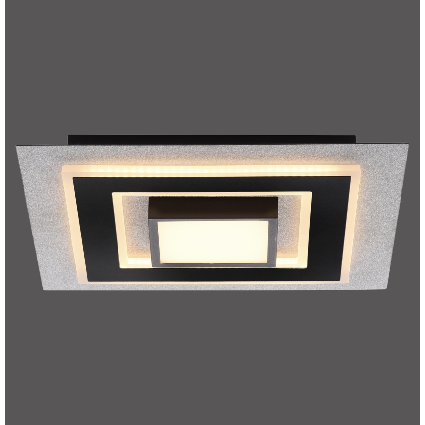 JUST LIGHT. 14439-21 - LED plafonsko svetlo CICHIO LED/18,5W/230V + LED/9W 40x40 cm crna