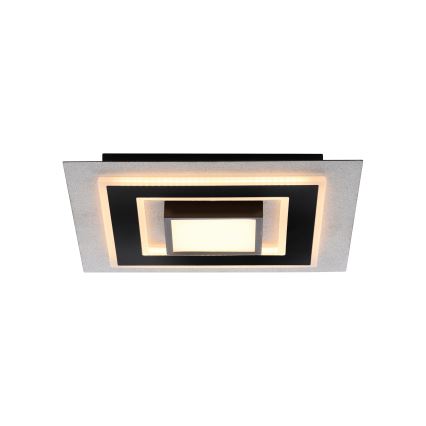 JUST LIGHT. 14439-21 - LED plafonsko svetlo CICHIO LED/18,5W/230V + LED/9W 40x40 cm crna