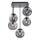 JUST LIGHT. 14602-18 - Luster na šipci WIDOW 5xE14/25W/230V crna