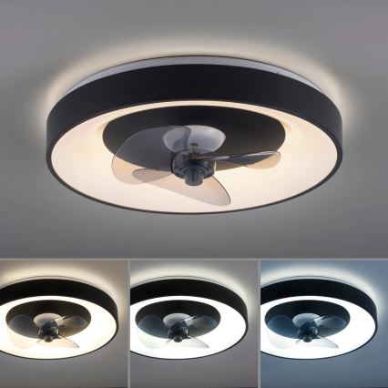 JUST LIGHT. 14644-18 - LED prigušiva plafonska svetiljka sa ventilatorom VENIKA LED/36W/230V pr. 48,6 cm 2700-5000K + daljinski upravljač