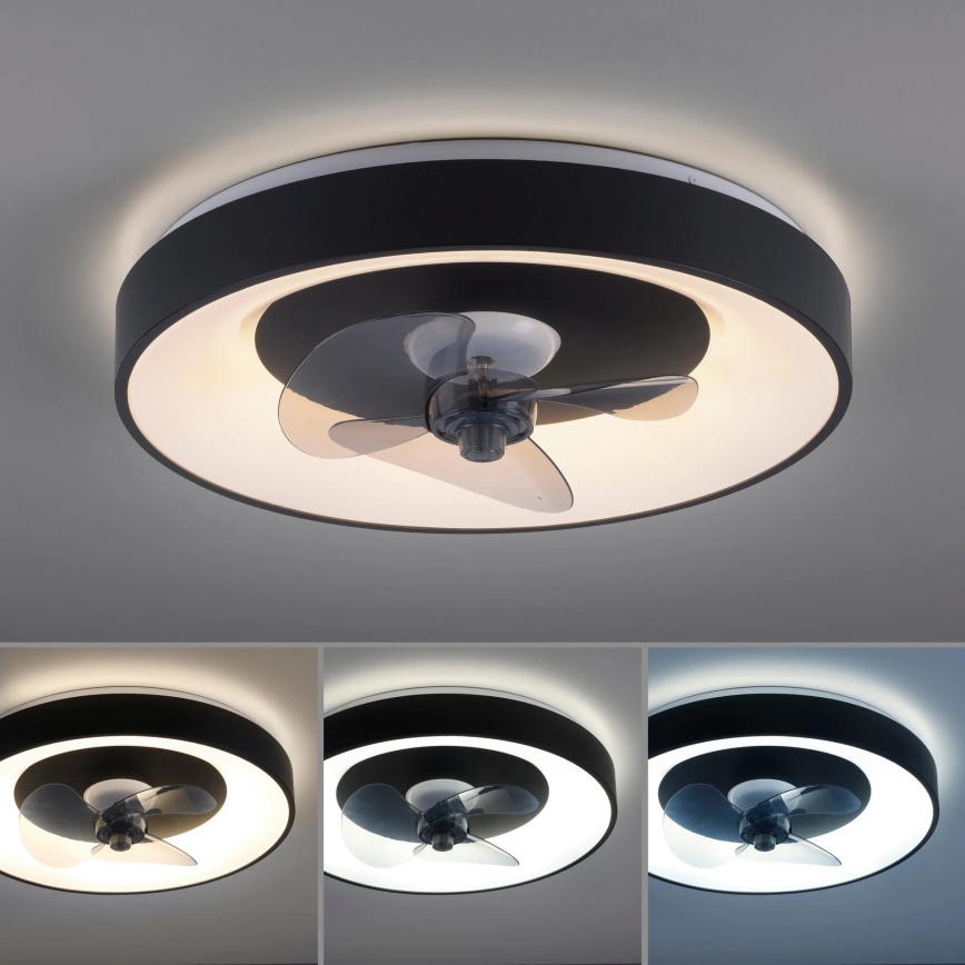JUST LIGHT. 14644-18 - LED prigušiva plafonska svetiljka sa ventilatorom VENIKA LED/36W/230V pr. 48,6 cm 2700-5000K + daljinski upravljač