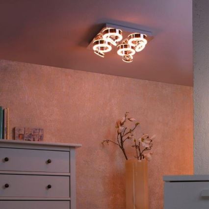 JUST LIGHT. 14662-17 - LED RGBW prigušiva ugradna spot svetiljka TIM LOLASMART 4xLED/5,9/230V 2700-5000K + daljinski upravljač