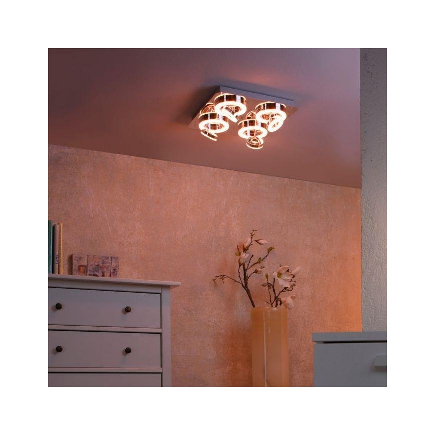 JUST LIGHT. 14662-17 - LED RGBW prigušiva ugradna spot svetiljka TIM LOLASMART 4xLED/5,9/230V 2700-5000K + daljinski upravljač