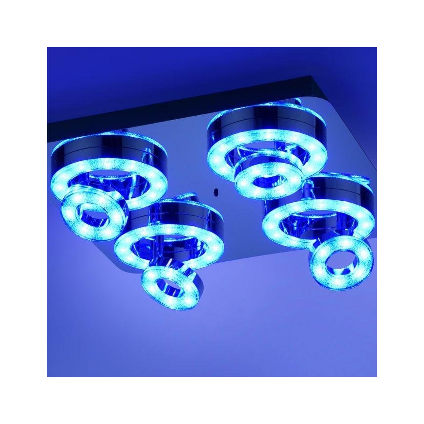 JUST LIGHT. 14662-17 - LED RGBW prigušiva ugradna spot svetiljka TIM LOLASMART 4xLED/5,9/230V 2700-5000K + daljinski upravljač