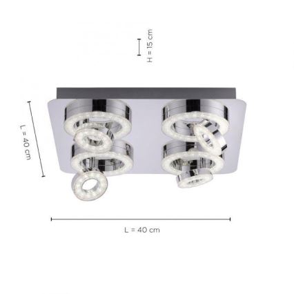 JUST LIGHT. 14662-17 - LED RGBW prigušiva ugradna spot svetiljka TIM LOLASMART 4xLED/5,9/230V 2700-5000K + daljinski upravljač