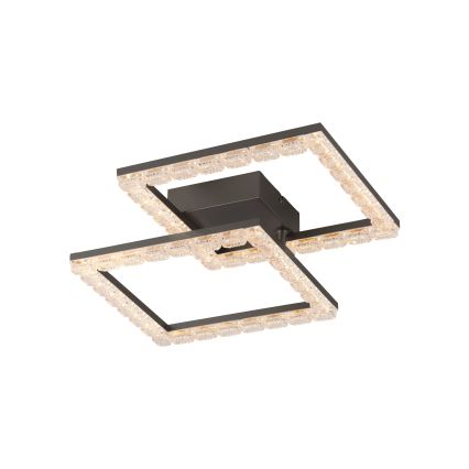 JUST LIGHT. 14732-18 - LED plafonjera GLITRA LED/17,5W/230V 37,6x37,6 cm crna