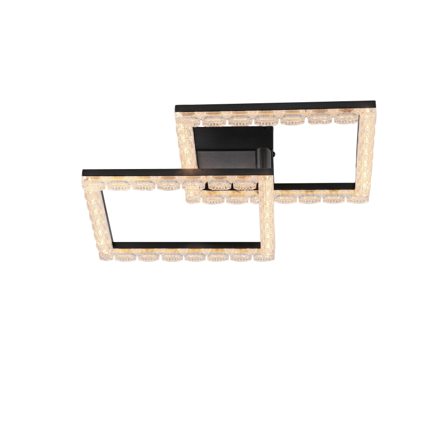 JUST LIGHT. 14732-18 - LED plafonjera GLITRA LED/17,5W/230V 37,6x37,6 cm crna