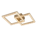 JUST LIGHT. 14732-60 - LED plafonjera GLITRA LED/17,5W/230V 37,6x37,6 cm zlatna