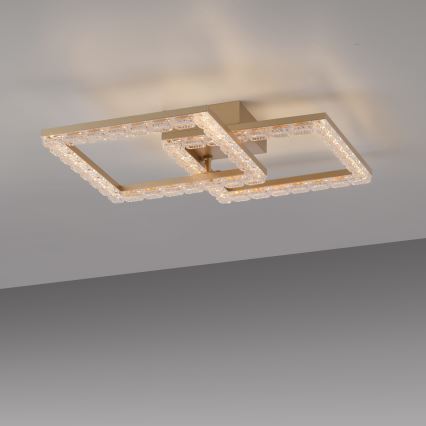 JUST LIGHT. 14732-60 - LED plafonjera GLITRA LED/17,5W/230V 37,6x37,6 cm zlatna