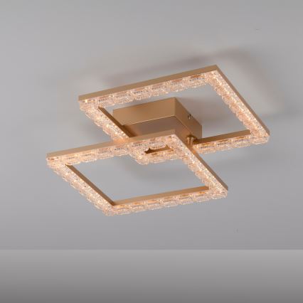 JUST LIGHT. 14732-60 - LED plafonjera GLITRA LED/17,5W/230V 37,6x37,6 cm zlatna