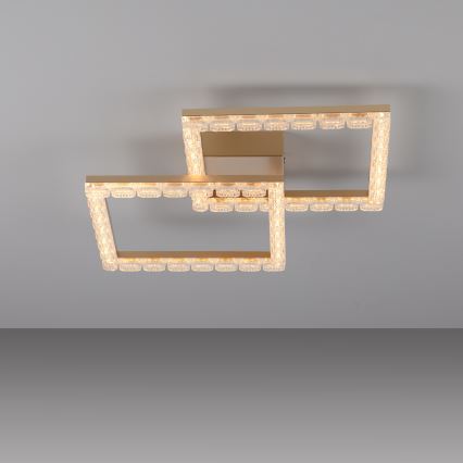 JUST LIGHT. 14732-60 - LED plafonjera GLITRA LED/17,5W/230V 37,6x37,6 cm zlatna