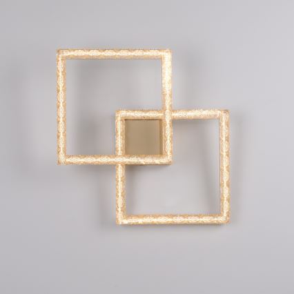 JUST LIGHT. 14732-60 - LED plafonjera GLITRA LED/17,5W/230V 37,6x37,6 cm zlatna