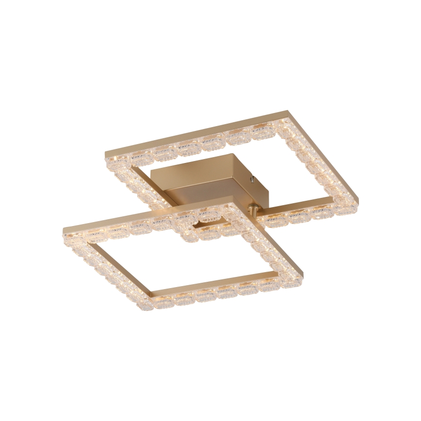 JUST LIGHT. 14732-60 - LED plafonjera GLITRA LED/17,5W/230V 37,6x37,6 cm zlatna