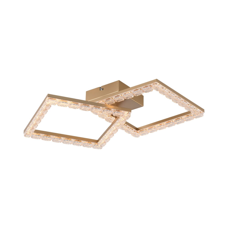 JUST LIGHT. 14732-60 - LED plafonjera GLITRA LED/17,5W/230V 37,6x37,6 cm zlatna