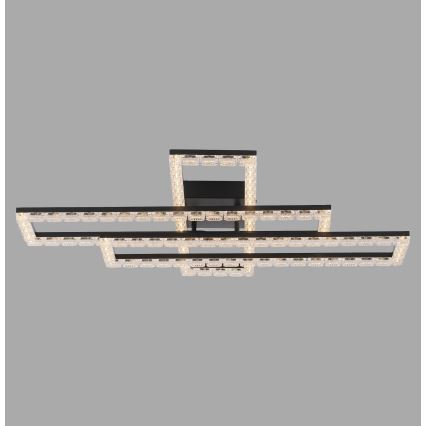 JUST LIGHT. 14733-18 - LED plafonska svetiljka GLITRA LED/35W/230V 57x72 cm crna
