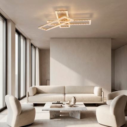 JUST LIGHT. 14733-60 - LED plafonska svetiljka GLITRA LED/35W/230V 57,25x72,05 cm zlatna